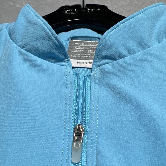 Vintage Nike Fit Dry Blue Track Full Zip Jacket Pockets Women’s Size: M - Picture 6 of 14